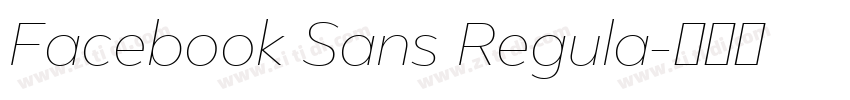 Facebook Sans Regula字体转换